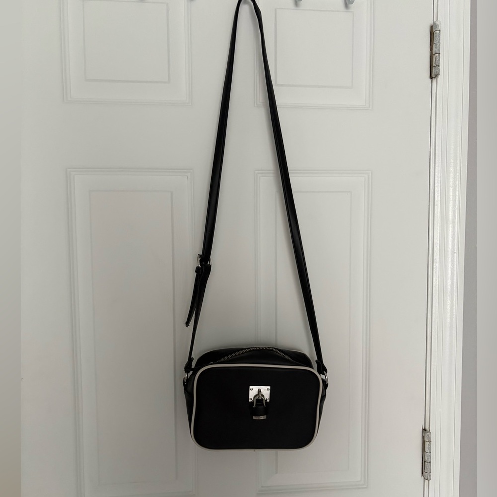 Nine West Black Crossbody Bag with Silver Accent
